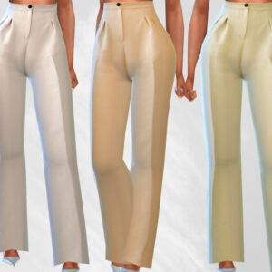 Pantalons élégants pour Sims 4 en trois tons pastel