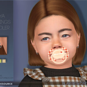 Boucles d’oreilles Laya pour bébé dans *Les Sims 4*, jeu vidéo
