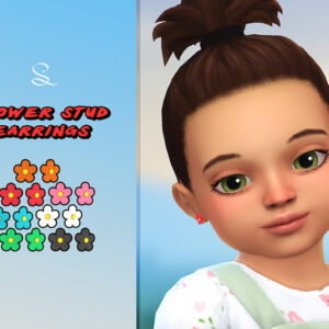 Boucles d’oreilles à fleurs pour avatar dans *Les Sims 4*