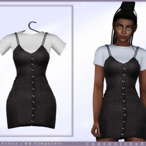 Robe courte à lacets pour Sims 4, 6 couleurs disponibles