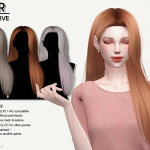Coiffures virtuelles pour Sims 4, jeu vidéo, styles blonds variés