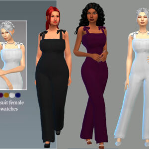 Combinaisons féminines Sims 4, 5 coloris disponibles