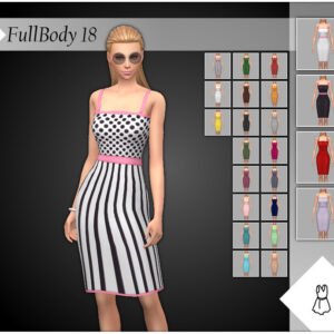 Robes variées FullBody 18 pour Sims 4