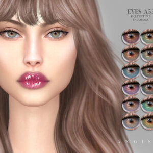 Yeux virtuels Sims 4 Angissi, 12 couleurs A53
