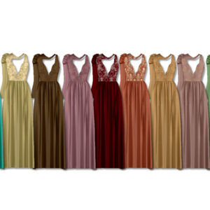 Robes de mariée colorées pour Sims 4, styles variés