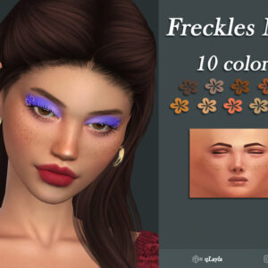Freckles N28 Sims 4 : 10 couleurs maquillage virtuel