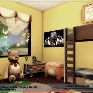 Chambre d'enfant tropicale dans The Sims 4