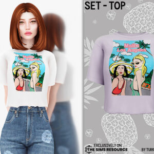 Haut The Sims 4 style Malibu Los Angeles Turksimmer