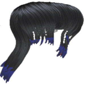 Coiffure tentaculaire bleue dans *Les Sims 4*