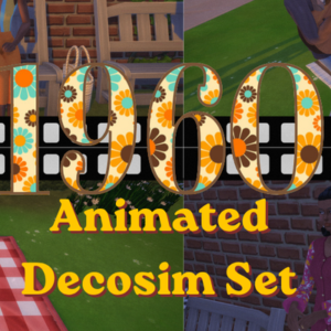 Ensemble décor animé 1960 pour The Sims 4