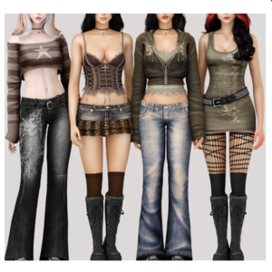 Quatre styles vestimentaires alternatifs pour Sims 4, mode féminin gothique-steampunk