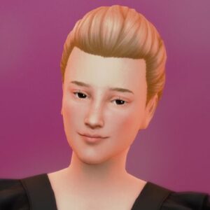 Personnage féminin de The Sims 4, cheveux courts roux