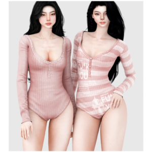 Deux mannequins du jeu *Les Sims 4* en tenues roses à motifs