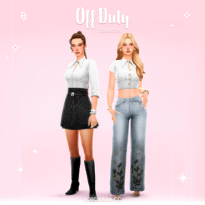 Collection Off Duty pour The Sims 4 : deux tenues féminines stylisées