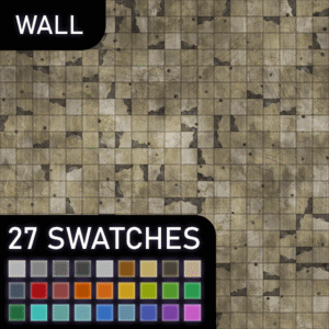 Mur abîmé en texture pour *Les Sims 4* avec 27 échantillons de couleurs
