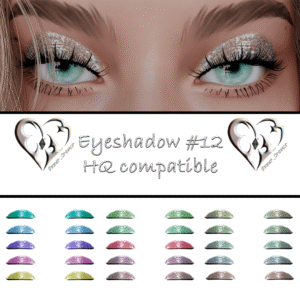 Ombres à paupières étincelantes #12 pour The Sims 4 compatible HQ