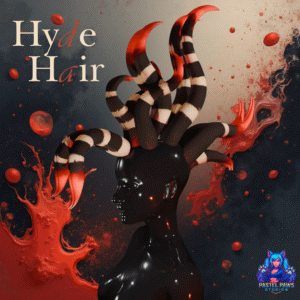 Coiffure Hyde 'Hair' pour *Les Sims 4* avec effet sanglant stylisé