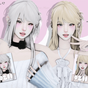 Coiffures alternatives pour Sims 4, versions blonde et grise
