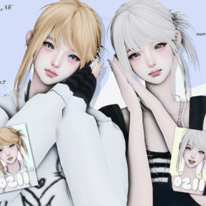 Coiffures alternatives pour personnage Sims 4 par Ozii_Hair_N6