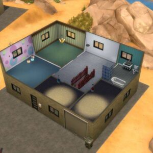 Maison des Sims 4 avec piscine intérieure et spa