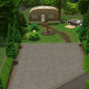 Maison de jeu *Les Sims 4* avec jardin et voiture