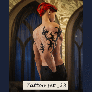 Ensemble de tatouages numéroté 23 pour Sims 4