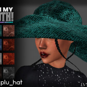 Chapeau parapluie coloré pour Sims 4, styles variés