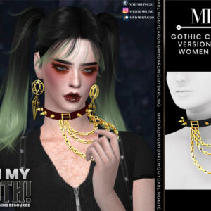 Collier gothique pour femme Lilith dans The Sims 4