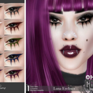 Tutoriel maquillage yeux gothique pour Sims 4, 15 nuances.