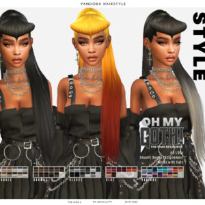 Coiffures Pandora pour The Sims 4 par Leahlillith