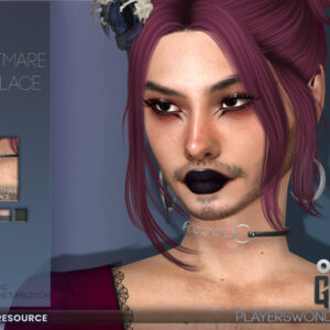 Collier 'Nightmare' pour Sims 4, style gothique avec accessoires