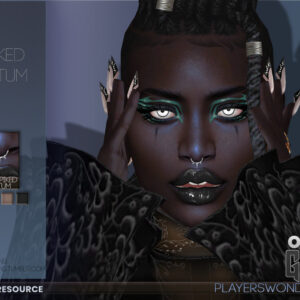 Septum épinglé style Sims 4 avec maquillage gothique