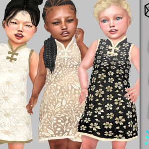 Robes inspirées de la culture asiatique pour enfants dans *Les Sims 4*