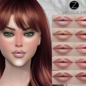 Rouges à lèvres Z198 pour Sims 4, 10 teintes disponibles