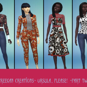 Créations de vêtements Sims 4 par Freegan - Partie Deux