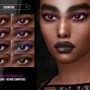 Ombres à paupières Sims 4 N.264 - 8 couleurs, compatible HQ MOD