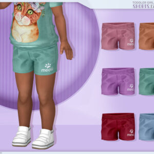 Pantalons courts pour fille toddler Sims 4 avec motifs mignons
