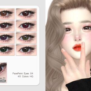 Jeu The Sims 4 : choix de couleurs d'yeux et illustration de personnage