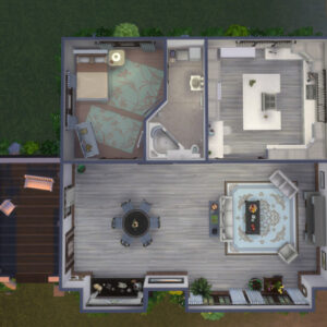 Plans d'étage jeu *Les Sims 4* intérieur moderne