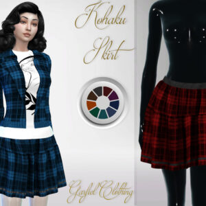 Robe kohaku plaidée pour jeu Sims 4, deux couleurs disponibles