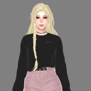 Avatar du jeu Les Sims 4 avec cheveux blonds et tenue casual