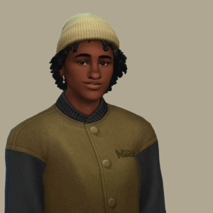 Personnage masculin de Sims 4 en pull et bonnet