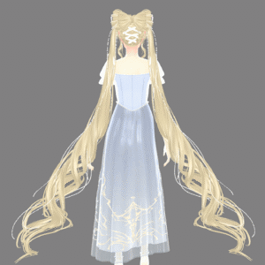 Personnage Sims 4 robe longue blonde cheveux longs