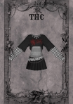 Vêtement de costume pour Sims 4, robe noire avec cape