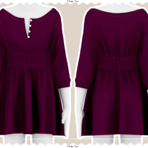 Robe de mariée enfant 'Bridget' pour *Les Sims 4*, vue de face et dos.