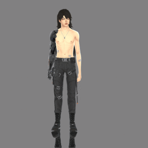 Personnage masculin dans Sims 4, tenue futuriste noire