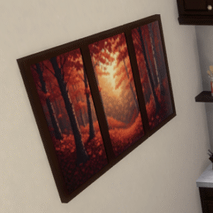 Forêt enchantée, jeu Les Sims 4, ambiance cosy