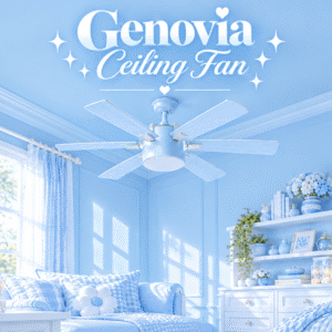 Ventilateur plafond Genovia - Chambre Sims 4, style pastel bleu