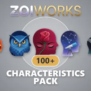 Pack de caractéristiques ZOIWORKS pour Les Sims 4 avec plus de 100 options