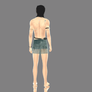 Personnage féminin de *Les Sims 4* vu de dos